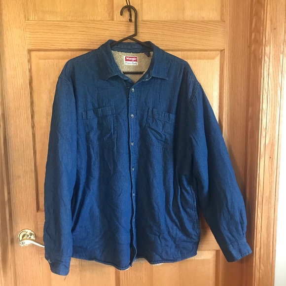 wrangler lined denim shirt